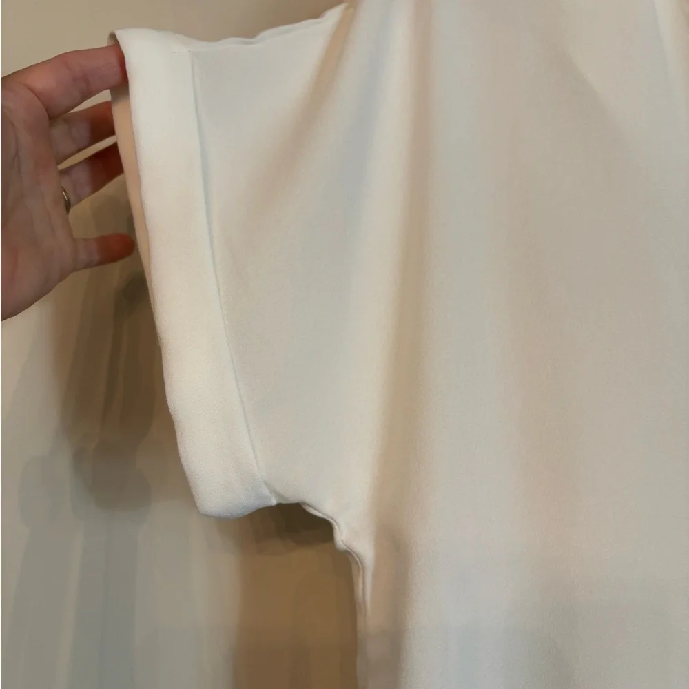 CAbi Replay Blouse White with Rolled Sleeves - Picture 3 of 4